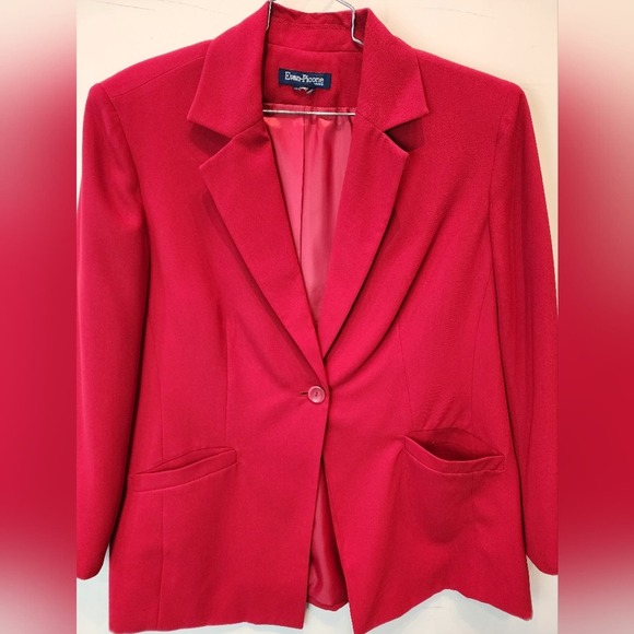 Evan Picone Woman Red Blazer Jacket Vinatge 90s Office Work Women's Plus Size 2X - Picture 3 of 6